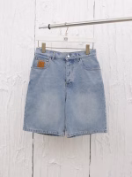 LV Louis Vuitton 2025 Spring/Summer New Washed Denim Straight-Leg Shorts