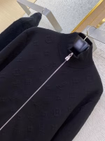 LV Louis Vuitton Embossed Jacquard Stand-Collar Knit Sweater - Image 4