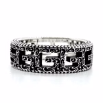 Gucci Square G Pattern Sterling Silver Ring - Image 3