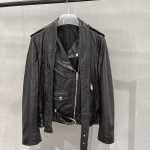 Alexander McQueen Waxed Sheepskin Biker Jacket