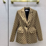 Balenciaga 2022 Resort Collection new logo double B jacquard hourglass waist blazer