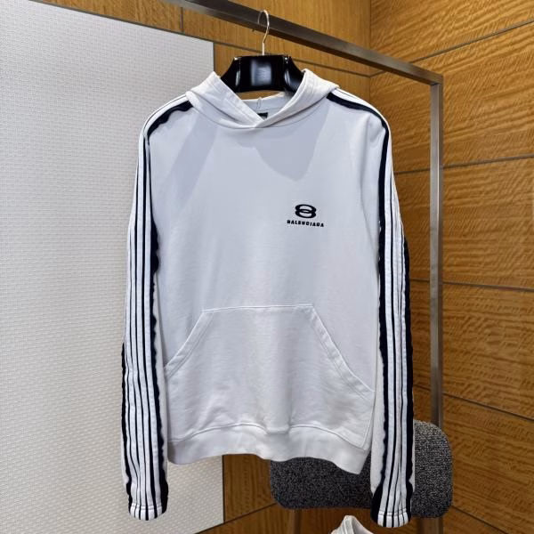 1 BALENCIAGA Logo Stripe Hoodie - Image 1