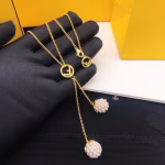 Fendi Flower Necklace with Pearls - Image 4