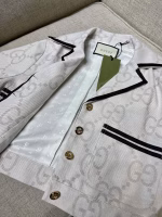 Gucci Turn-Down Collar Large GG Short-Sleeve Top and Trousers Set - Image 8