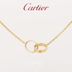 Cartier LOVE Collection - Rose Gold, Yellow Gold, White Gold Double Loop Necklace - Image 5