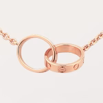 Cartier LOVE Collection - Rose Gold, Yellow Gold, White Gold Double Loop Necklace - Image 2