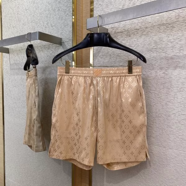 10 LV Louis Vuitton Ripple Jacquard Silk Shorts - Image 1