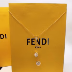 Fendi Flower Necklace with Pearls