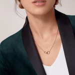 Cartier LOVE Collection - Rose Gold, Yellow Gold, White Gold Double Loop Necklace - Image 3