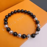 LV Louis Vuitton🇷🇼 Multi-element Agate Thai Silver Style Bracelet - Image 5