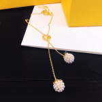 Fendi Flower Necklace with Pearls - Image 2