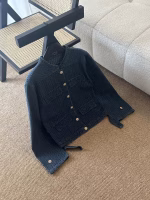 CHANEL Textured Denim Jacket - Image 2