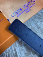 LV Men's Blue Leather Belt - Image 4