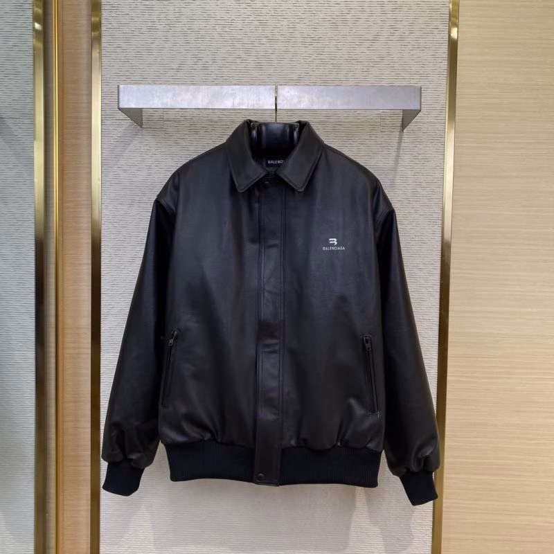 2 BLCG Balenciaga 3M Embroidered Leather Jacket - Image 1