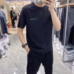 Bottega Veneta (BV) 2022 spring-summer new couple's short-sleeve T-shirt with letter logo print design - Image 3