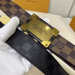 LV Double-Sided Monogram Canvas Tie-Dye Craft Belt - Image 4