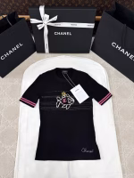 Chanel 2025 Early Spring Small Fish Embroidered Knitted Short-Sleeve Top - Image 8