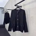 CHANEL Knitted Cardigan with Schoolbag Buckle