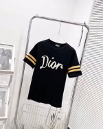 Dior 2022 new spliced ribbon logo couple's casual short-sleeve T-shirt - Image 8