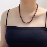 Chanel Double C Letter High-end Natural Imported Bull's Eye Stone Bead Necklace, - Image 9