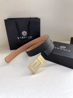 VERSACE 3.5cm Greek Key Double-Sided Belt - Image 8