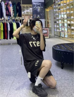 FOG Fear of God 8th Season Secondary Line High Street 1977 Flocked High Street Shorts - Image 8