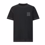 Givenchy White Stripe Leather Label Short-Sleeve T-Shirt