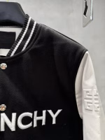 Givenchy Classic Patchwork Baseball Jacket with Leather Sleeves - Image 7