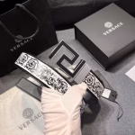 VERSACE 4.0cm Saffiano Leather Belt - Image 8