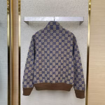 GUCCI Double G Jacquard Stand-Collar Jacket Coat - Image 3