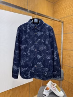 GUCCI Jacquard Single-Breasted Denim Long-Sleeve Top with Straight-Leg Pants Set - Image 3