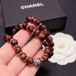 Chanel Double C Letter High-end Natural Imported Bull's Eye Stone Bead Necklace, - Image 10