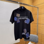 Louis Vuitton New Checkerboard Embroidered Badge Short-Sleeve T-Shirt
