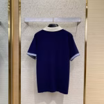 DIOR Embroidered Lily of the Valley Collar Knitted Short-Sleeve Polo Shirt - Image 8