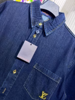 LV Louis Vuitton 2025 Rope Signature Letter Embroidered Short-Sleeve Shirt - Image 3