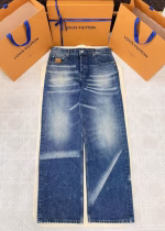 LV Louis Vuitton 2025 Early Spring New Photo Print Gradient Jeans - Image 8