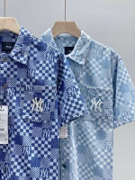 2022 Spring/Summer unisex checkerboard denim shirt - Image 6