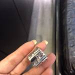 Ghost pure silver ring 9mm