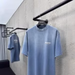 Balenciaga Washed Cola Wave Letter Printed Short-Sleeve T-Shirt