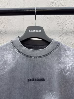 Balenciaga Paint Splatter Embroidered Letter Short-Sleeve T-Shirt - Image 7