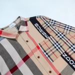BURBERRY Classic Patchwork Check Webbing Printed Long-Sleeve Shirt Jacket - Image 9