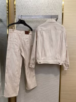 DIOR Embroidered Striped Casual Set - Image 9