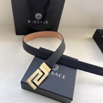 VERSACE 3.5cm Greek Key Double-Sided Belt