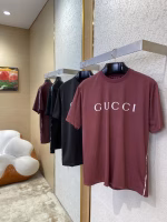 GUCCI White-Trimmed Spray-Painted Crew Neck Short-Sleeve T-Shirt - Image 10
