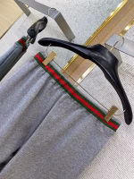 GUCCI Red and Green Web Casual Trousers - Image 10