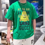 Gucci cartoon smiling face pear character letter print trendy pure cotton crewneck T-shirt - Image 9
