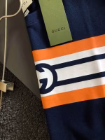 GUCCI Double G Blue Print Classic Crew Neck Short-Sleeve T-Shirt - Image 5