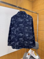 GUCCI Jacquard Single-Breasted Denim Long-Sleeve Top with Straight-Leg Pants Set - Image 4