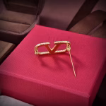 Valentino Brooch Golden minimalist brooch - Image 6