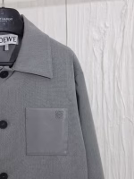 LOEWE 2024 New Three-Pocket Wool Utility Lapel Jacket Coat - Image 9